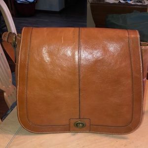 Franklin Leather Saddle Mailbag crossbody purse